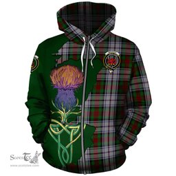 Scottish MacDuff Dress Clan Tartan Crest with Thistle and Scotland Map Tartan Plaid Hoodie Scottish Plaid Tartan Plaid - ScotsTee - scotstee.com