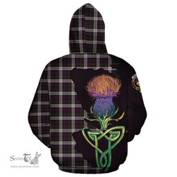 Scottish MacDonald Dress Clan Tartan Crest with Thistle and Scotland Map Tartan Plaid Hoodie Scottish Plaid Tartan Plaid - ScotsTee - scotstee.com