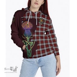Scottish MacFie Dress Clan Tartan Crest with Thistle and Scotland Map Tartan Plaid Hoodie Scottish Plaid Tartan Plaid - ScotsTee - scotstee.com