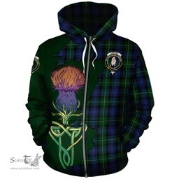 Scottish Lamont #2 Clan Tartan Crest with Thistle and Scotland Map Tartan Plaid Hoodie Scottish Plaid Tartan Plaid - ScotsTee - scotstee.com