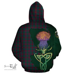 Scottish Jardine Dress Clan Tartan Crest with Thistle and Scotland Map Tartan Plaid Hoodie Scottish Plaid Tartan Plaid - ScotsTee - scotstee.com