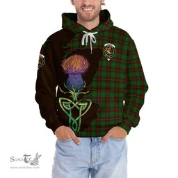 Scottish MacFie Hunting Clan Tartan Crest with Thistle and Scotland Map Tartan Plaid Hoodie Scottish Plaid Tartan Plaid - ScotsTee - scotstee.com