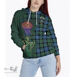 Scottish MacKay Ancient Clan Tartan Crest with Thistle and Scotland Map Tartan Plaid Hoodie Scottish Plaid Tartan Plaid - ScotsTee - scotstee.com