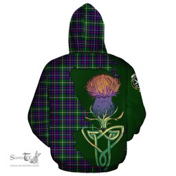 Scottish Inglis Modern Clan Tartan Crest with Thistle and Scotland Map Tartan Plaid Hoodie Scottish Plaid Tartan Plaid - ScotsTee - scotstee.com