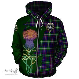 Scottish Inglis Modern Clan Tartan Crest with Thistle and Scotland Map Tartan Plaid Hoodie Scottish Plaid Tartan Plaid - ScotsTee - scotstee.com