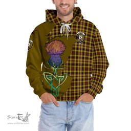 Scottish Jardine Clan Tartan Crest with Thistle and Scotland Map Tartan Plaid Hoodie Scottish Plaid Tartan Plaid - ScotsTee - scotstee.com