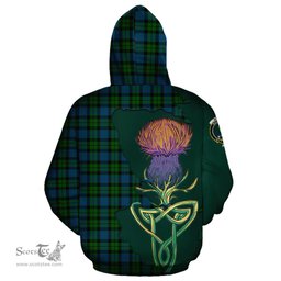 Scottish MacKay Modern Clan Tartan Crest with Thistle and Scotland Map Tartan Plaid Hoodie Scottish Plaid Tartan Plaid - ScotsTee - scotstee.com