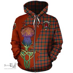 Scottish MacNaughton Ancient Clan Tartan Crest with Thistle and Scotland Map Tartan Plaid Hoodie Scottish Plaid Tartan Plaid - ScotsTee - scotstee.com