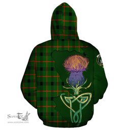 Scottish Kincaid Modern Clan Tartan Crest with Thistle and Scotland Map Tartan Plaid Hoodie Scottish Plaid Tartan Plaid - ScotsTee - scotstee.com