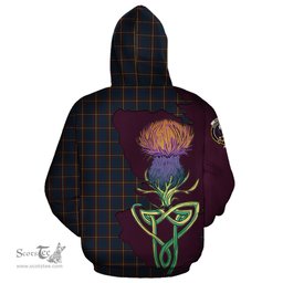 Scottish MacLaine of Lochbuie Hunting Clan Tartan Crest with Thistle and Scotland Map Tartan Plaid Hoodie Scottish Plaid Tartan Plaid - ScotsTee - scotstee.com