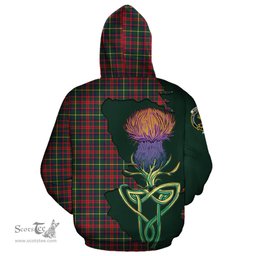 Scottish MacKintosh Hunting Modern Clan Tartan Crest with Thistle and Scotland Map Tartan Plaid Hoodie Scottish Plaid Tartan Plaid - ScotsTee - scotstee.com