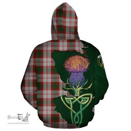 Scottish Lindsay Dress Red Clan Tartan Crest with Thistle and Scotland Map Tartan Plaid Hoodie Scottish Plaid Tartan Plaid - ScotsTee - scotstee.com