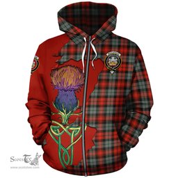 Scottish MacLachlan Weathered Clan Tartan Crest with Thistle and Scotland Map Tartan Plaid Hoodie Scottish Plaid Tartan Plaid - ScotsTee - scotstee.com