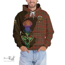 Scottish MacKintosh Hunting Weathered Clan Tartan Crest with Thistle and Scotland Map Tartan Plaid Hoodie Scottish Plaid Tartan Plaid - ScotsTee - scotstee.com
