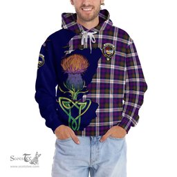 Scottish MacDonald Dress Modern Clan Tartan Crest with Thistle and Scotland Map Tartan Plaid Hoodie Scottish Plaid Tartan Plaid - ScotsTee - scotstee.com