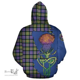Scottish MacDonald Ancient Clan Tartan Crest with Thistle and Scotland Map Tartan Plaid Hoodie Scottish Plaid Tartan Plaid - ScotsTee - scotstee.com