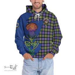 Scottish MacDonald Ancient Clan Tartan Crest with Thistle and Scotland Map Tartan Plaid Hoodie Scottish Plaid Tartan Plaid - ScotsTee - scotstee.com