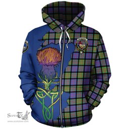 Scottish MacDonald Ancient Clan Tartan Crest with Thistle and Scotland Map Tartan Plaid Hoodie Scottish Plaid Tartan Plaid - ScotsTee - scotstee.com