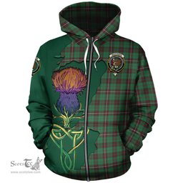 Scottish MacKinnon Hunting Ancient Clan Tartan Crest with Thistle and Scotland Map Tartan Plaid Hoodie Scottish Plaid Tartan Plaid - ScotsTee - scotstee.com