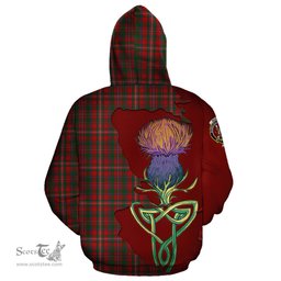 Scottish MacKinnon Clan Tartan Crest with Thistle and Scotland Map Tartan Plaid Hoodie Scottish Plaid Tartan Plaid - ScotsTee - scotstee.com