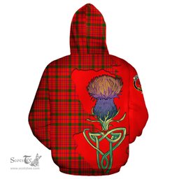 Scottish MacDonell of Keppoch Modern Clan Tartan Crest with Thistle and Scotland Map Tartan Plaid Hoodie Scottish Plaid Tartan Plaid - ScotsTee - scotstee.com