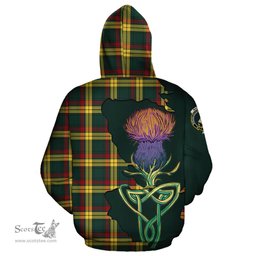 Scottish MacMillan Old Modern Clan Tartan Crest with Thistle and Scotland Map Tartan Plaid Hoodie Scottish Plaid Tartan Plaid - ScotsTee - scotstee.com
