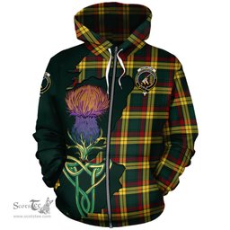 Scottish MacMillan Old Modern Clan Tartan Crest with Thistle and Scotland Map Tartan Plaid Hoodie Scottish Plaid Tartan Plaid - ScotsTee - scotstee.com