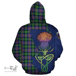 Scottish Logan Ancient Clan Tartan Crest with Thistle and Scotland Map Tartan Plaid Hoodie Scottish Plaid Tartan Plaid - ScotsTee - scotstee.com