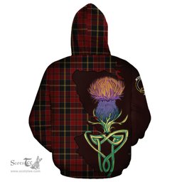 Scottish MacAlister of Skye Clan Tartan Crest with Thistle and Scotland Map Tartan Plaid Hoodie Scottish Plaid Tartan Plaid - ScotsTee - scotstee.com