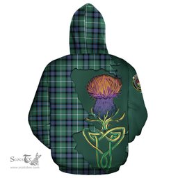 Scottish MacDonald of the Isles Hunting Ancient Clan Tartan Crest with Thistle and Scotland Map Tartan Plaid Hoodie Scottish Plaid Tartan Plaid - ScotsTee - scotstee.com