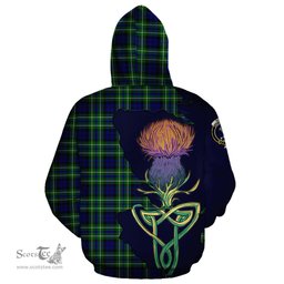 Scottish MacNeil of Colonsay Modern Clan Tartan Crest with Thistle and Scotland Map Tartan Plaid Hoodie Scottish Plaid Tartan Plaid - ScotsTee - scotstee.com