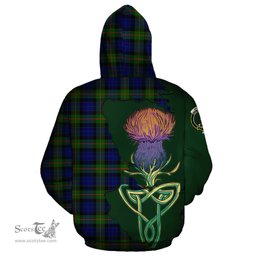 Scottish Jamieson Clan Tartan Crest with Thistle and Scotland Map Tartan Plaid Hoodie Scottish Plaid Tartan Plaid - ScotsTee - scotstee.com