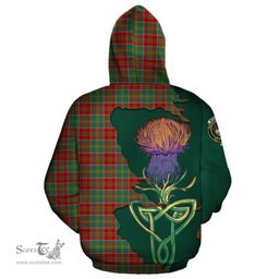 Scottish MacDonald of Kingsburgh Clan Tartan Crest with Thistle and Scotland Map Tartan Plaid Hoodie Scottish Plaid Tartan Plaid - ScotsTee - scotstee.com