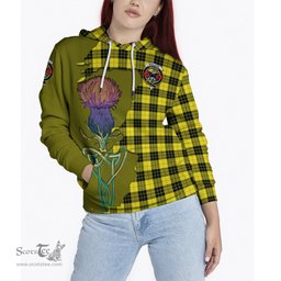 Scottish MacLeod of Lewis Modern Clan Tartan Crest with Thistle and Scotland Map Tartan Plaid Hoodie Scottish Plaid Tartan Plaid - ScotsTee - scotstee.com