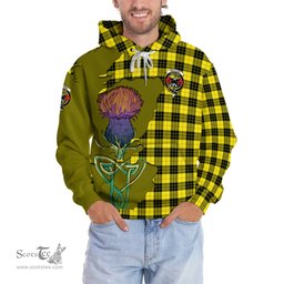 Scottish MacLeod of Lewis Modern Clan Tartan Crest with Thistle and Scotland Map Tartan Plaid Hoodie Scottish Plaid Tartan Plaid - ScotsTee - scotstee.com