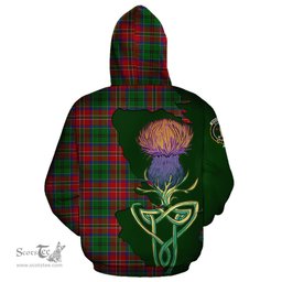 Scottish MacCulloch Clan Tartan Crest with Thistle and Scotland Map Tartan Plaid Hoodie Scottish Plaid Tartan Plaid - ScotsTee - scotstee.com