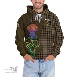 Scottish MacKenzie Hunting Clan Tartan Crest with Thistle and Scotland Map Tartan Plaid Hoodie Scottish Plaid Tartan Plaid - ScotsTee - scotstee.com
