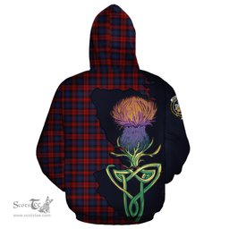 Scottish MacLachlan Clan Tartan Crest with Thistle and Scotland Map Tartan Plaid Hoodie Scottish Plaid Tartan Plaid - ScotsTee - scotstee.com
