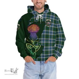 Scottish MacNeil Dress Clan Tartan Crest with Thistle and Scotland Map Tartan Plaid Hoodie Scottish Plaid Tartan Plaid - ScotsTee - scotstee.com