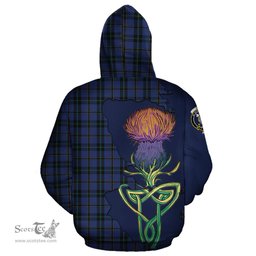 Scottish Hope (Vere - Weir) Clan Tartan Crest with Thistle and Scotland Map Tartan Plaid Hoodie Scottish Plaid Tartan Plaid - ScotsTee - scotstee.com