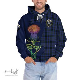 Scottish Hope (Vere - Weir) Clan Tartan Crest with Thistle and Scotland Map Tartan Plaid Hoodie Scottish Plaid Tartan Plaid - ScotsTee - scotstee.com