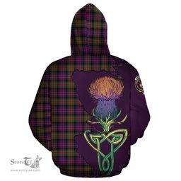 Scottish MacDonald Modern Clan Tartan Crest with Thistle and Scotland Map Tartan Plaid Hoodie Scottish Plaid Tartan Plaid - ScotsTee - scotstee.com