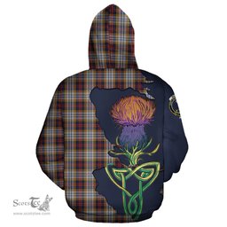 Scottish MacInnes Ancient Hunting Clan Tartan Crest with Thistle and Scotland Map Tartan Plaid Hoodie Scottish Plaid Tartan Plaid - ScotsTee - scotstee.com