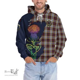 Scottish MacInnes Ancient Hunting Clan Tartan Crest with Thistle and Scotland Map Tartan Plaid Hoodie Scottish Plaid Tartan Plaid - ScotsTee - scotstee.com