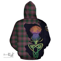 Scottish MacFarlane Hunting Modern Clan Tartan Crest with Thistle and Scotland Map Tartan Plaid Hoodie Scottish Plaid Tartan Plaid - ScotsTee - scotstee.com