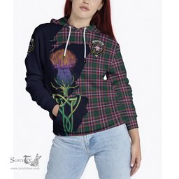 Scottish MacFarlane Hunting Modern Clan Tartan Crest with Thistle and Scotland Map Tartan Plaid Hoodie Scottish Plaid Tartan Plaid - ScotsTee - scotstee.com