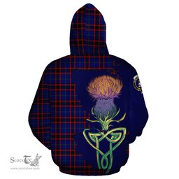 Scottish Home Modern Clan Tartan Crest with Thistle and Scotland Map Tartan Plaid Hoodie Scottish Plaid Tartan Plaid - ScotsTee - scotstee.com