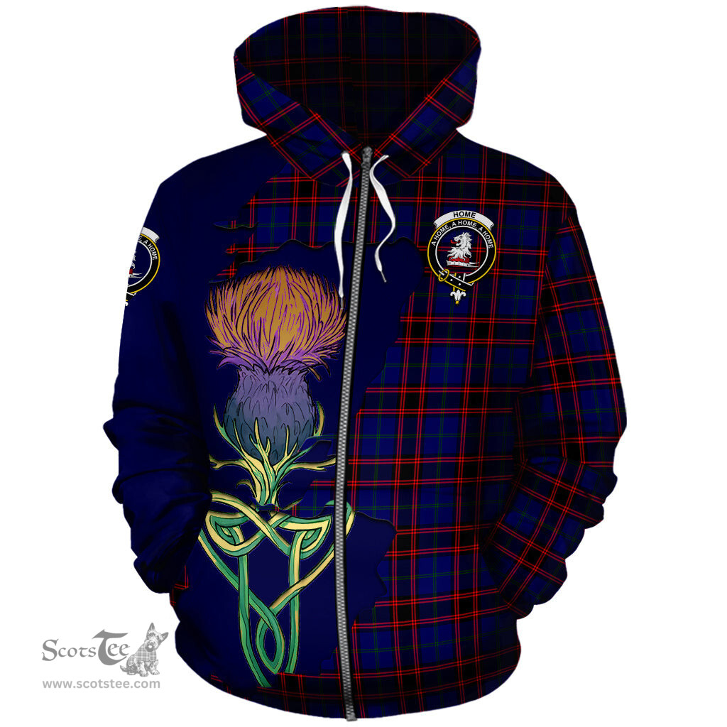 Scottish Home Modern Clan Tartan Crest with Thistle and Scotland Map Tartan Plaid Hoodie Scottish Plaid Tartan Plaid - ScotsTee - scotstee.com