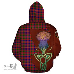 Scottish MacIntyre Modern Clan Tartan Crest with Thistle and Scotland Map Tartan Plaid Hoodie Scottish Plaid Tartan Plaid - ScotsTee - scotstee.com