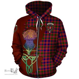 Scottish MacIntyre Modern Clan Tartan Crest with Thistle and Scotland Map Tartan Plaid Hoodie Scottish Plaid Tartan Plaid - ScotsTee - scotstee.com